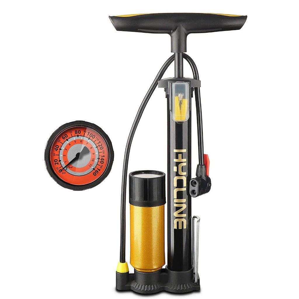 Hycline 160 PSI Bike Presta Pump with Gauge