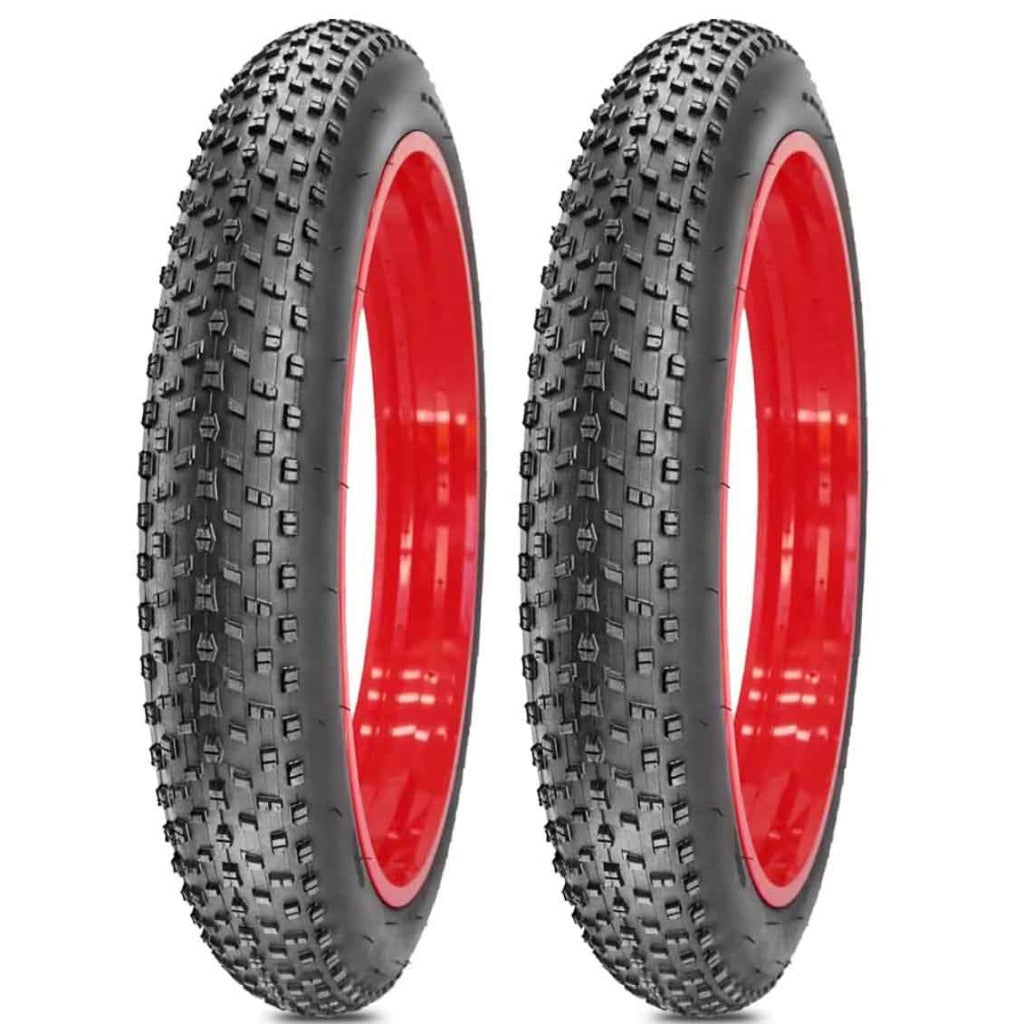 2-Pack Raider Fat Bike Tires 20"×4" / 26"×4"