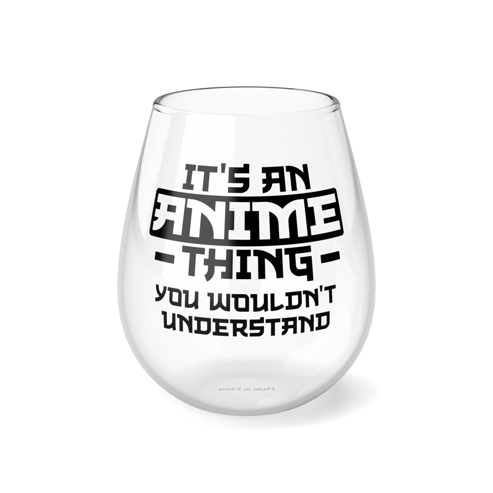 Anime Thing Stemless Wine Glass