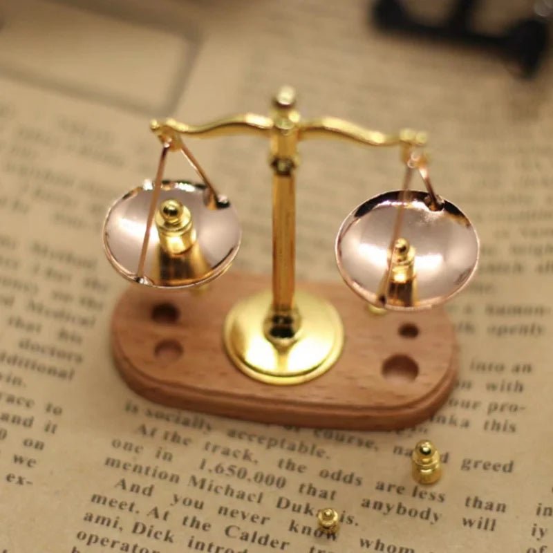 Mini Vintage Balance Scales Model – Jewelry Holder