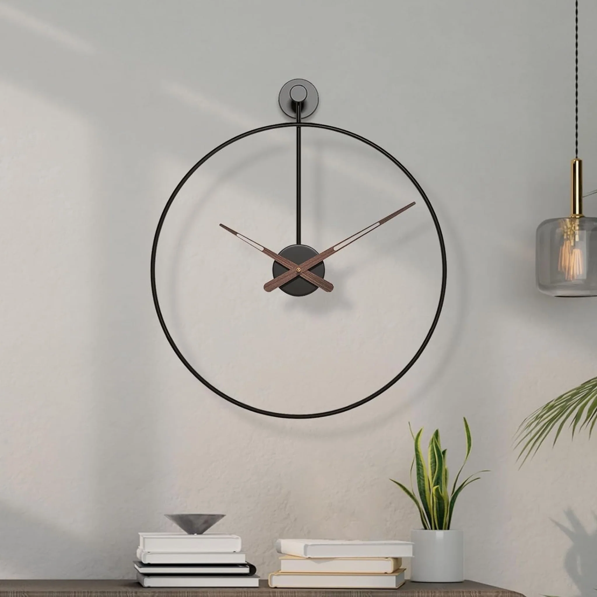 Modern Silent Metal Wall Clock for Home and Office Decor - 12 Inch, Battery Operated, Non-Ticking