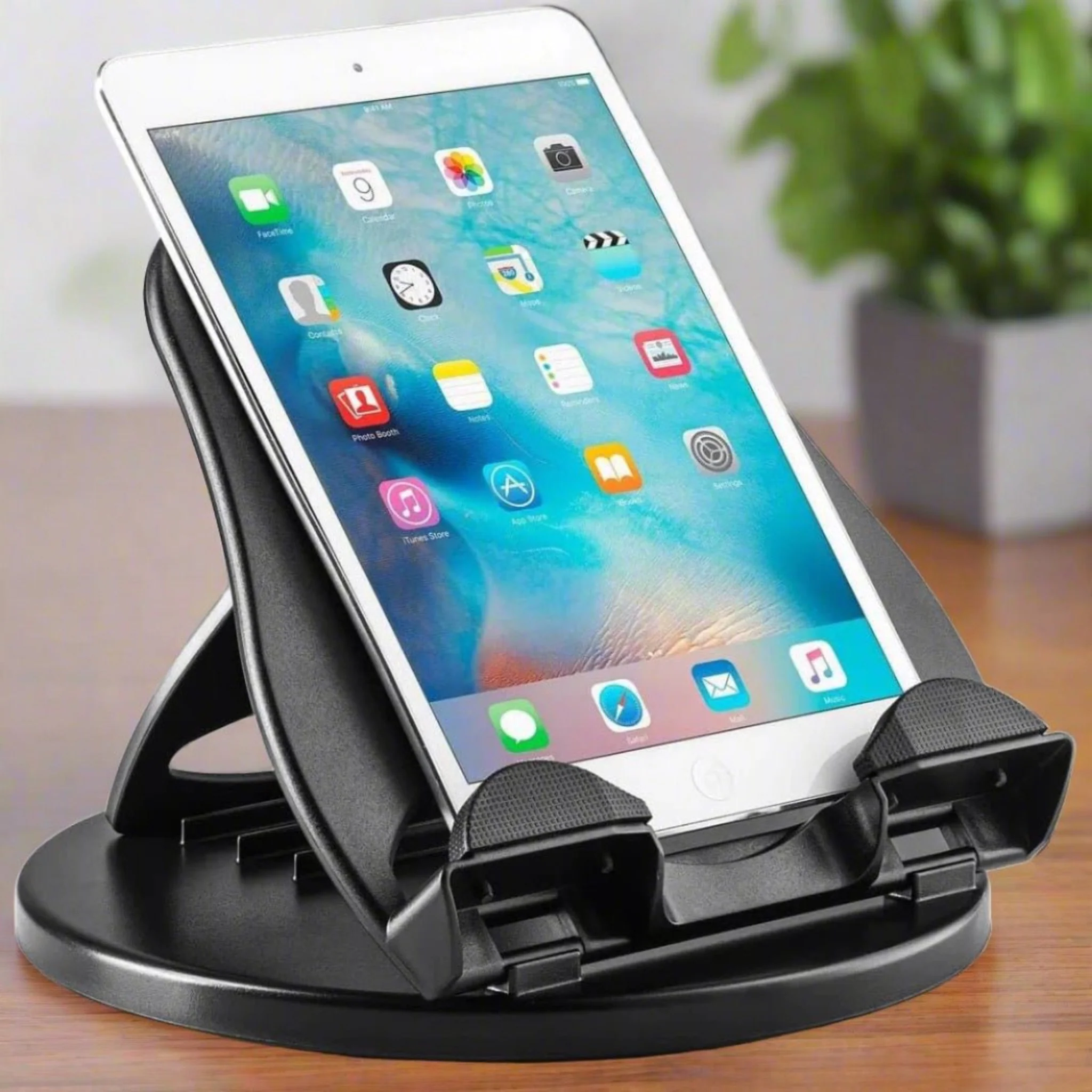 Adjustable Desk Phone Stand - Black Holder for Office & Dorm Room