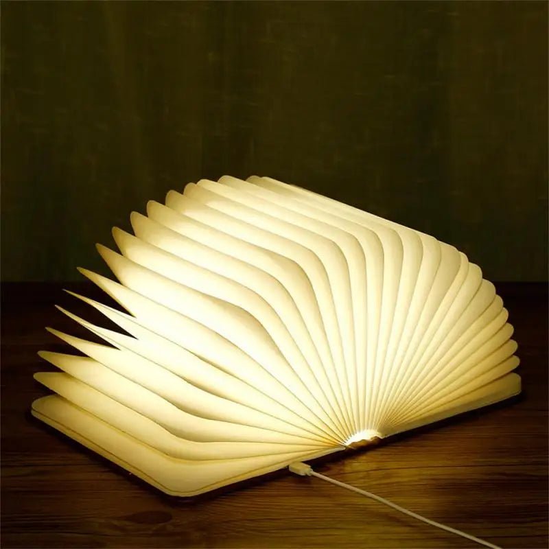 3D LED Book Night Light - Rechargeable, Foldable Desk Lamp for Aesthetic Decor