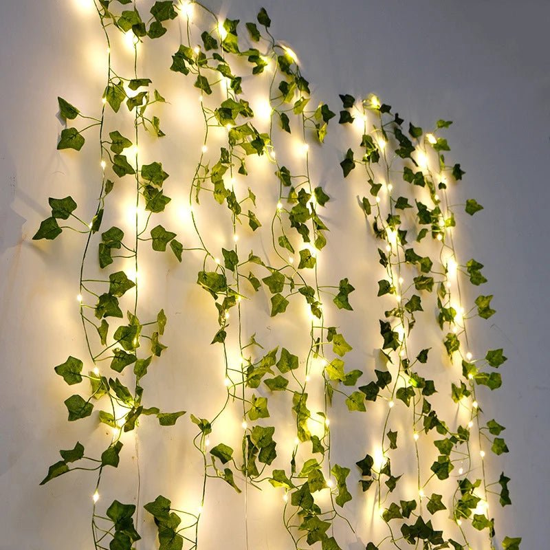 Silk Ivy Vine with LED String Lights - Coquette Room & Aesthetic Decor