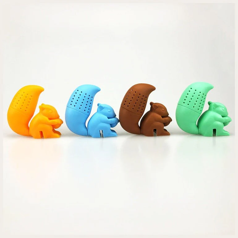 Home Supplies Food Silicone Squirrel Tea Drain