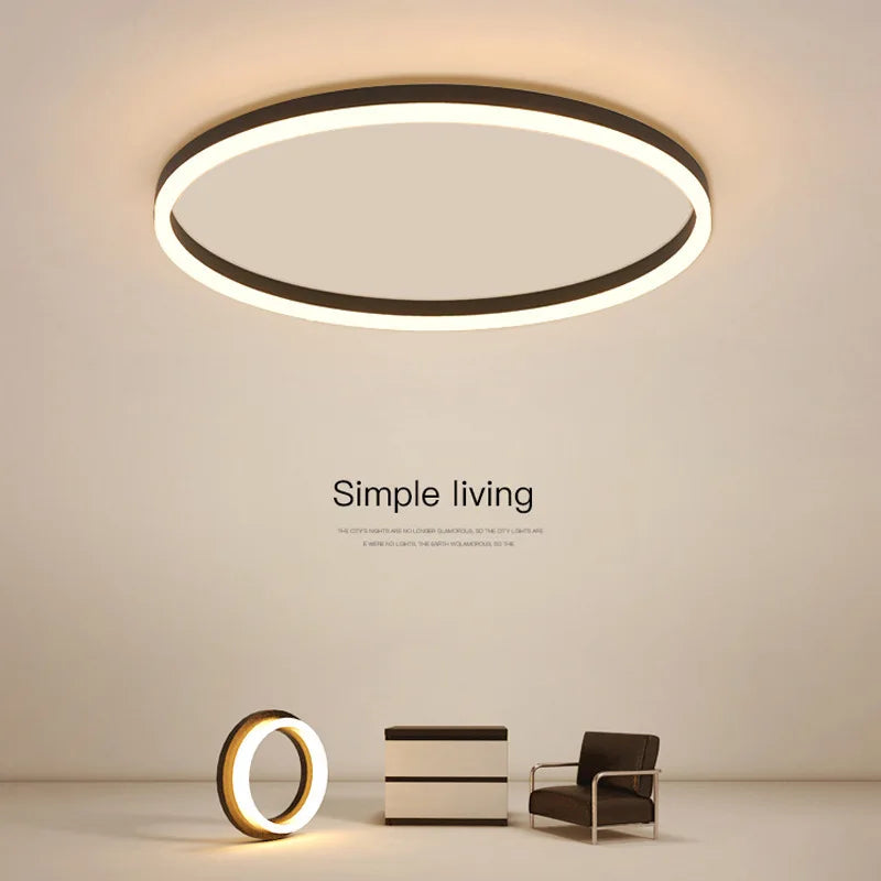 Simple Round Bedroom Led Ceiling Lights Modern Home Decor Lampen Nordic Living Room Lamp Lighting Minimalist Ins Room Study Lamp