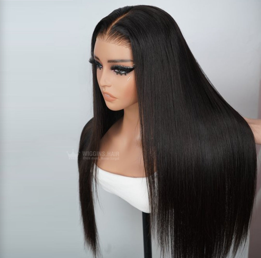 Ready And Go Wig-Silky Straight HD Transparent Lace Closure Wigs With Pre Cut Lace