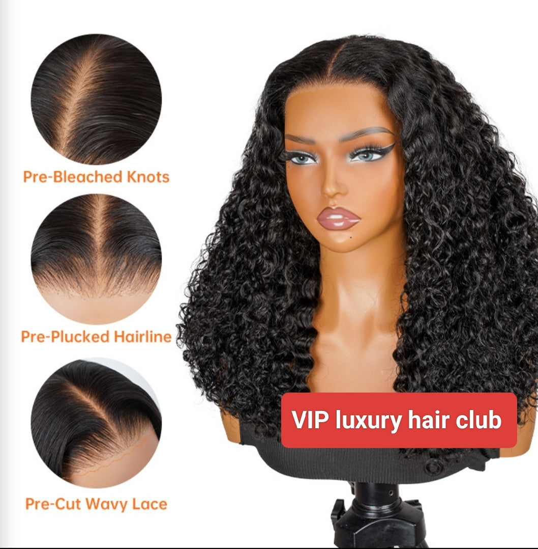 Ready And Go Wig Full Curly HD 7x5 13x4 Glueless Wigs Bouncy Burmese Curls 250% Density