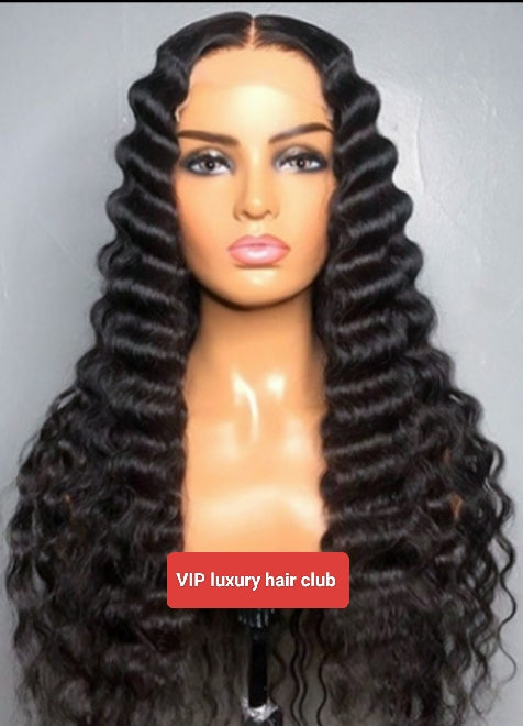 Crimped Lace Frontal Wigs Big Deep Wave Human Hair Wigs For Women