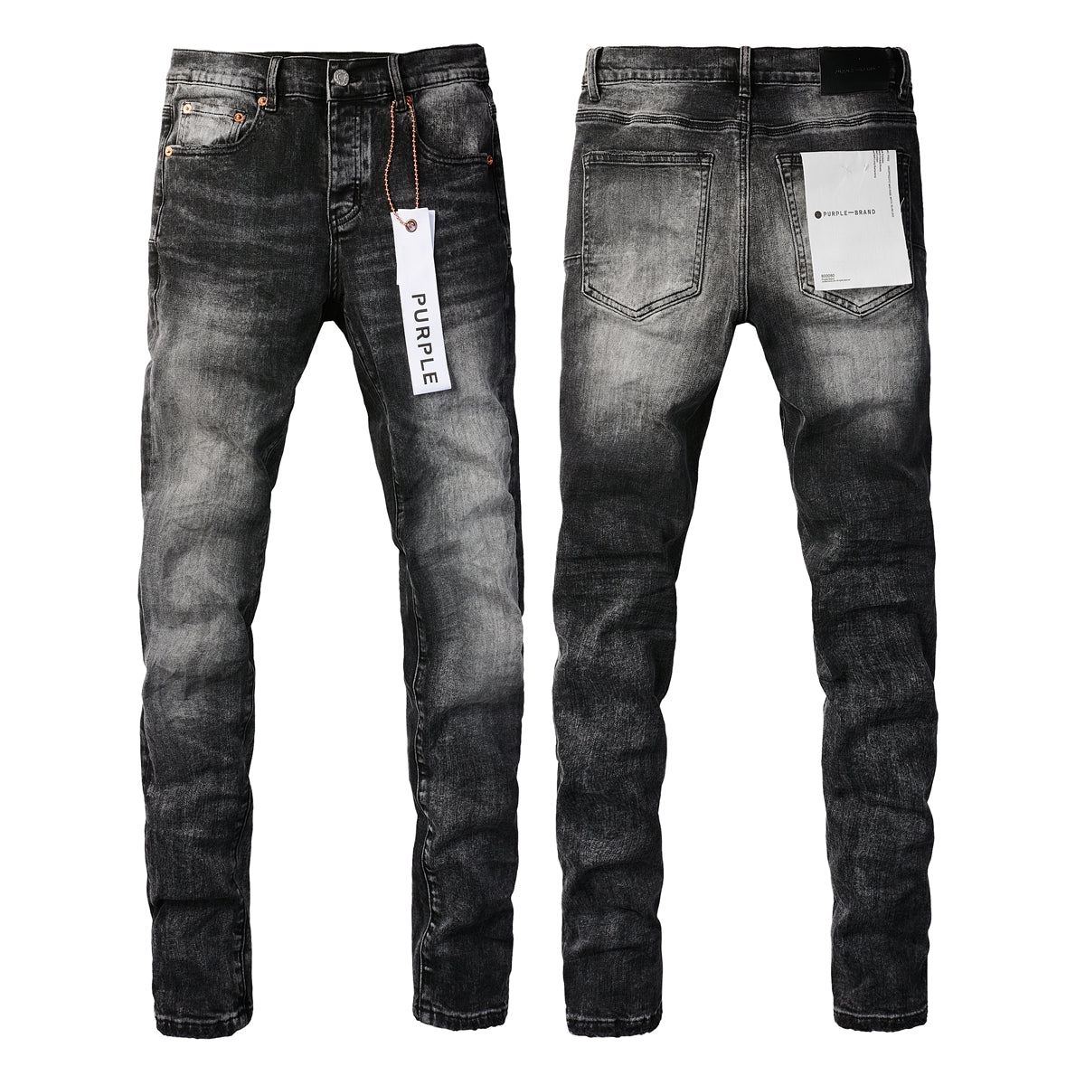 Men's Purple brand distressed washed black jeans