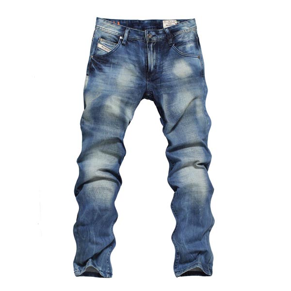 Men's DSL jeans distressed light blue skinny straight pants