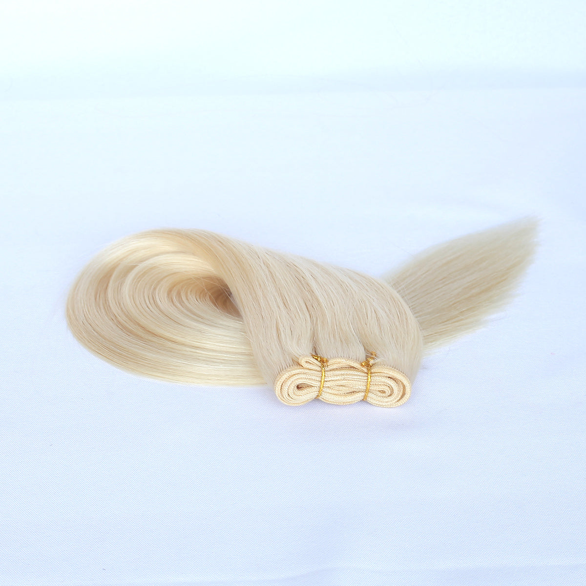 Platinum Blonde Human Hair Wefts Extensions