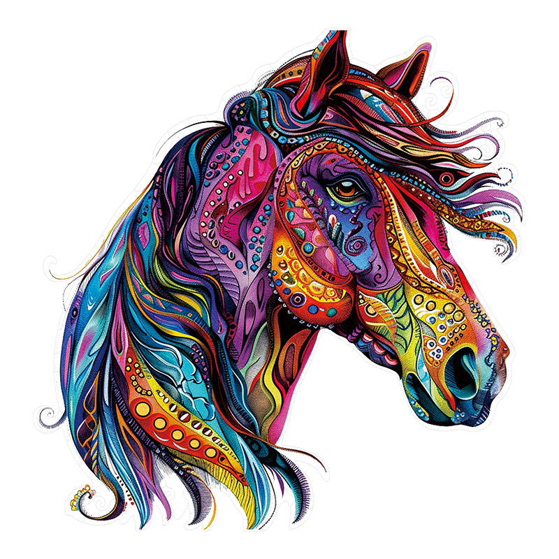 🔥Ostatni dzień 92% - drewniana układanka rainbow horse