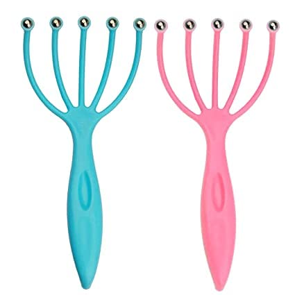 Scalp & Head Massager - Set of 4 (2 x 2) [Random colours]