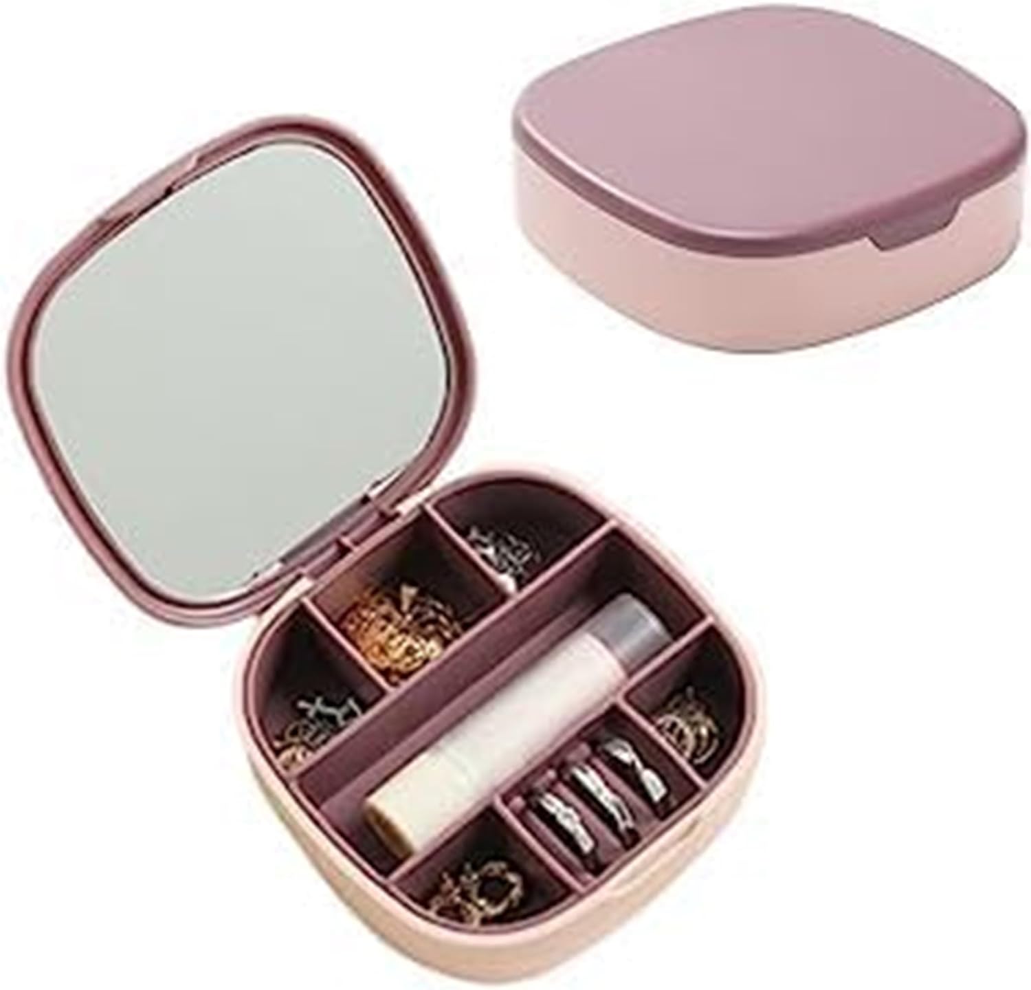 Jewellery Organiser Box with Mirror (Random Colour)