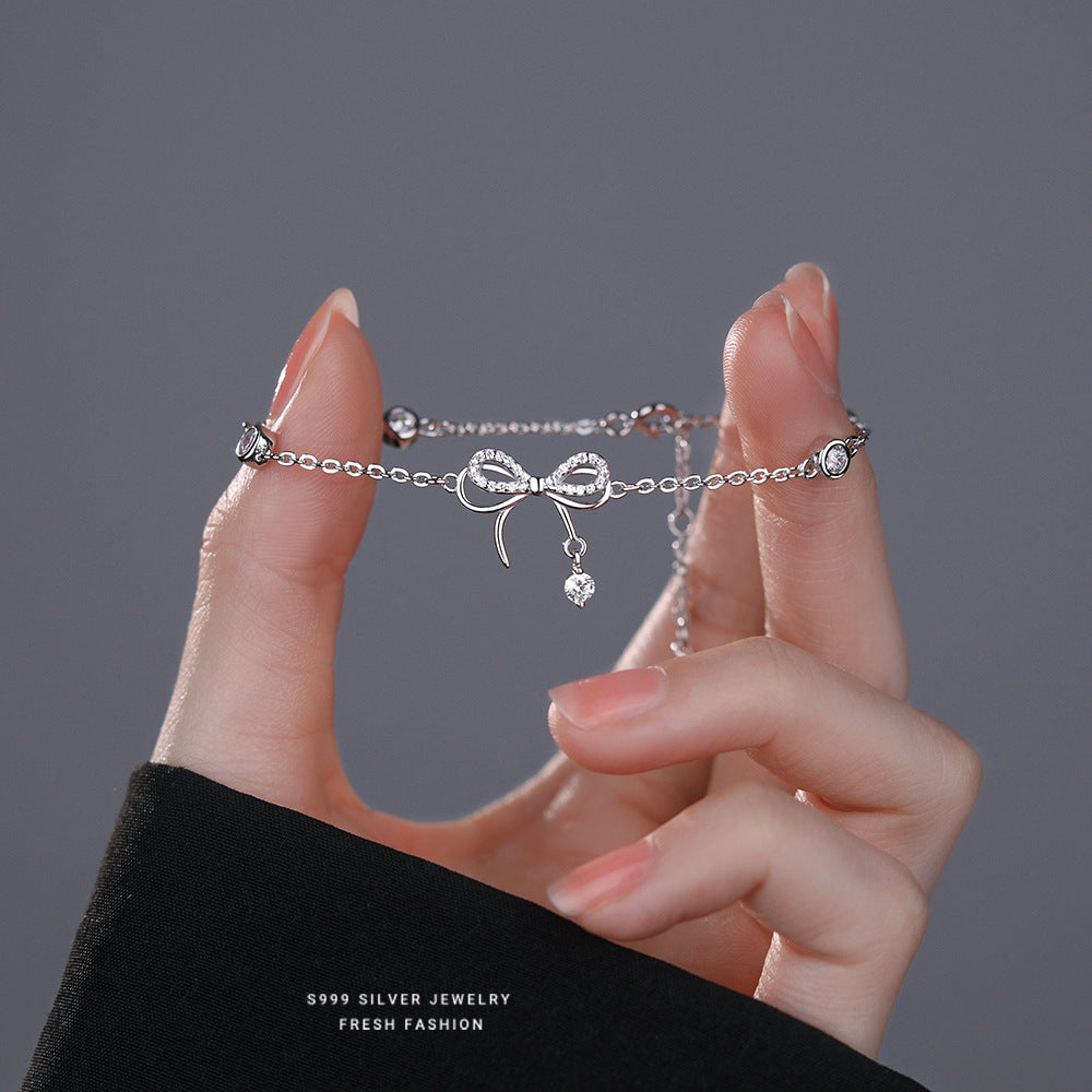 Silver 999 Bow bracelet