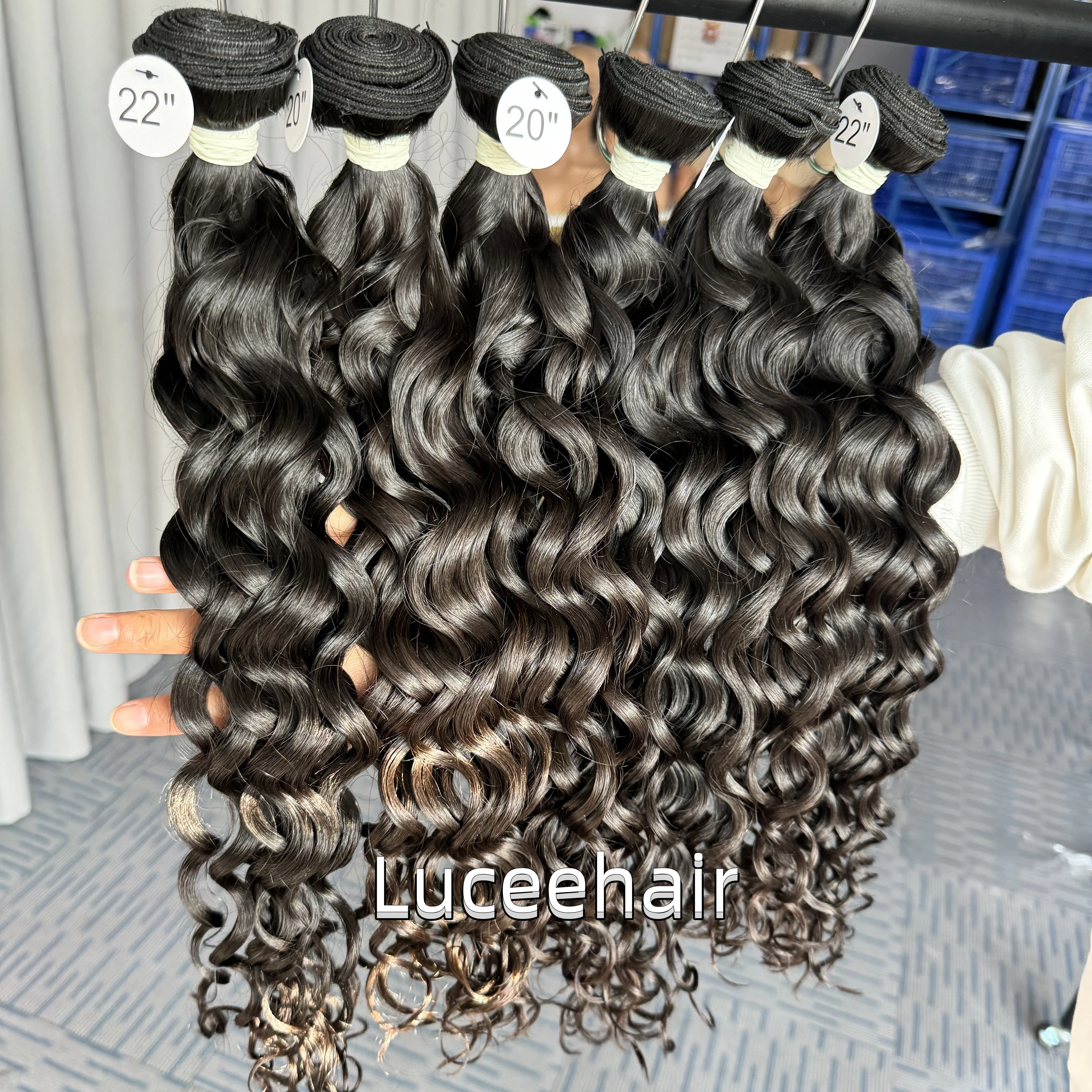 Luceehair 4PCS Water Wave Top Raw hair Bundles Deals