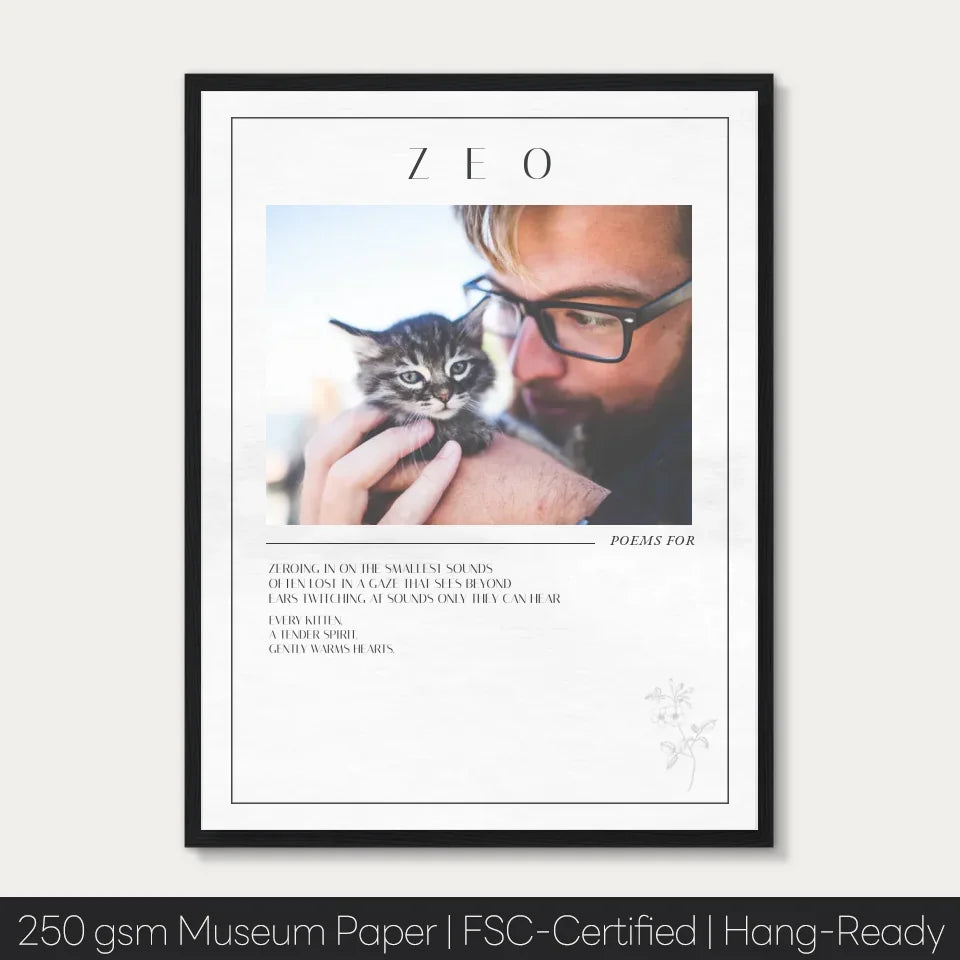 Personalized Cat Photo Poem Frame