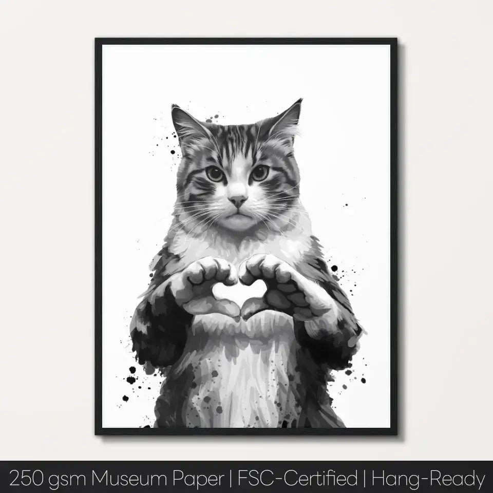 Feline Heart - Framed Prints