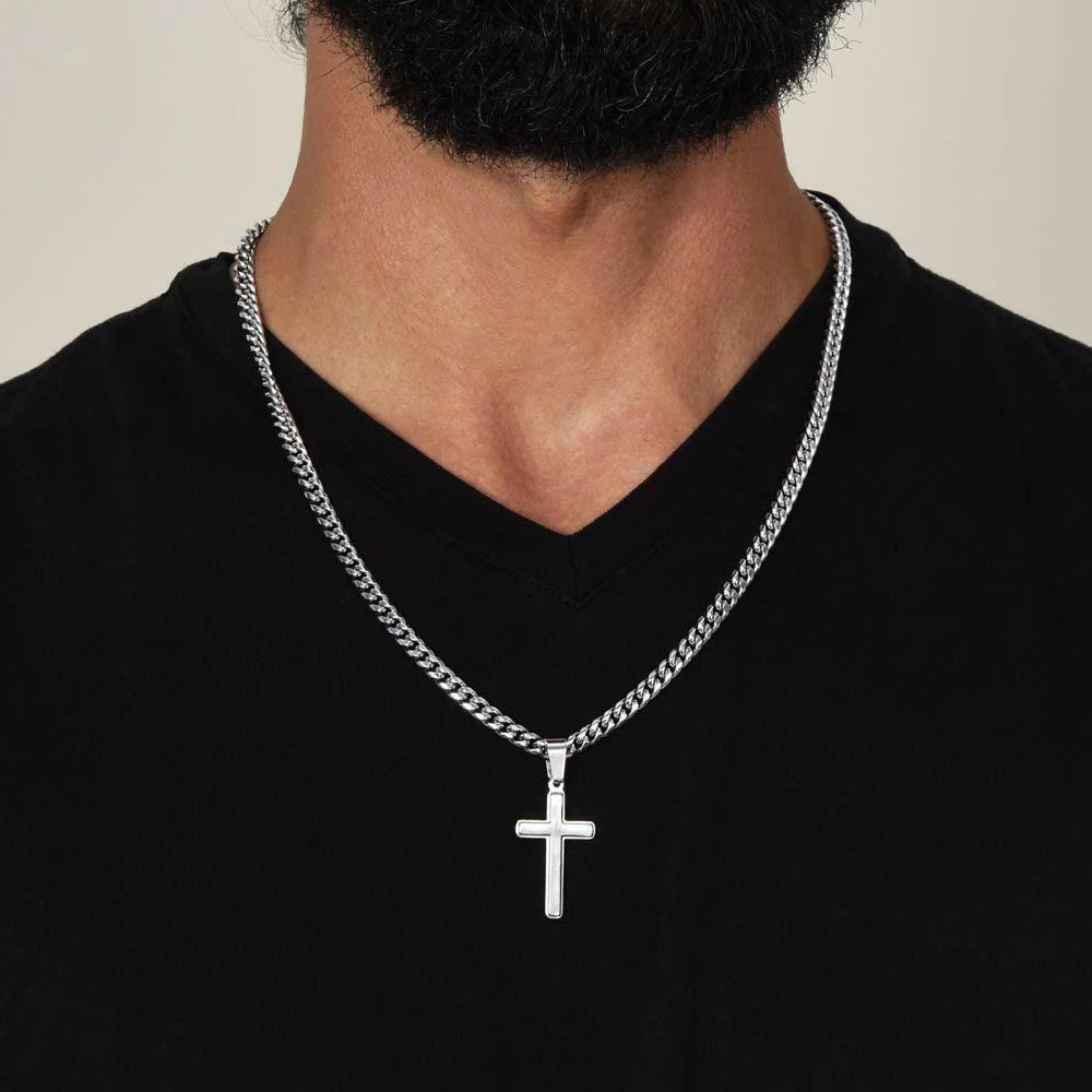 Cuban Link Chain with Artisan Cross