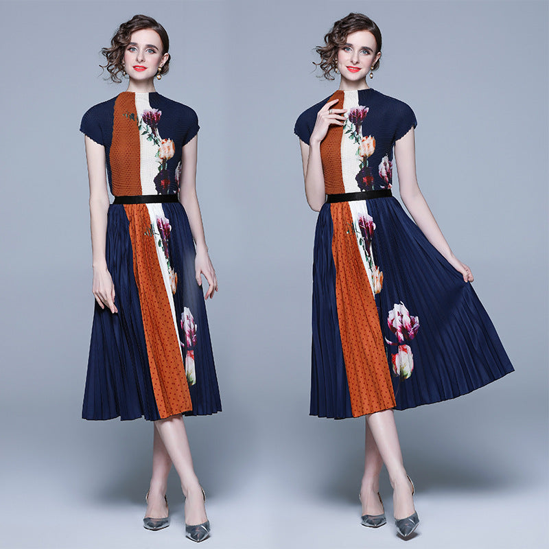 Pleated Socialite Temperament Noble Fashion Dress