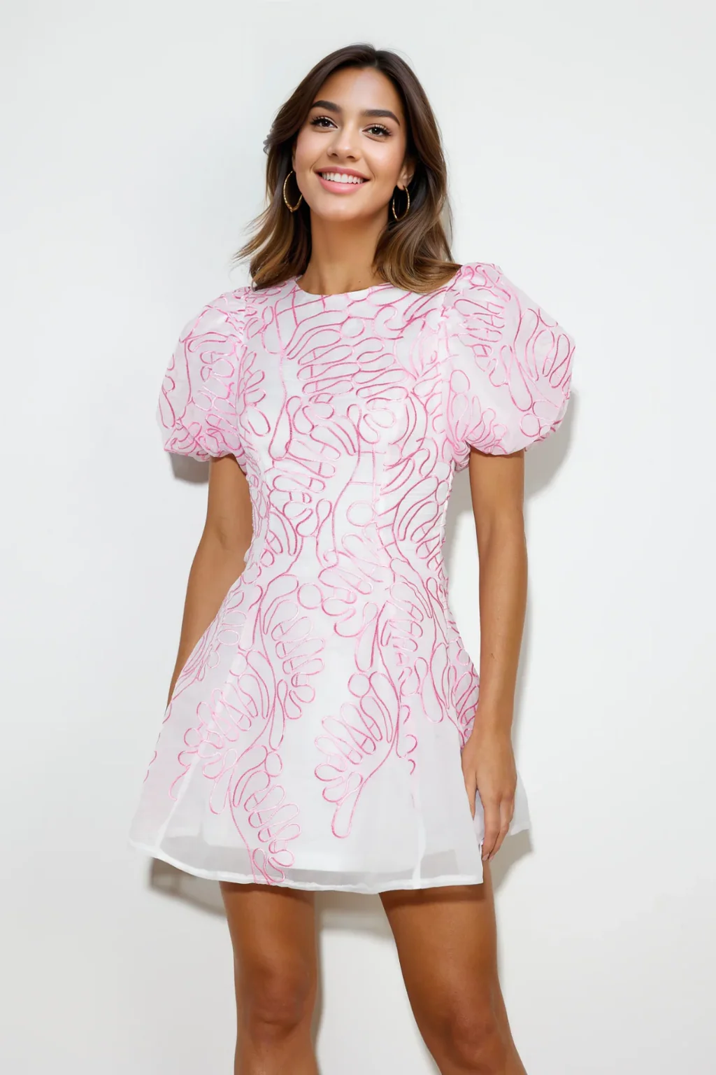 Cutest Event Mini Dress White Print