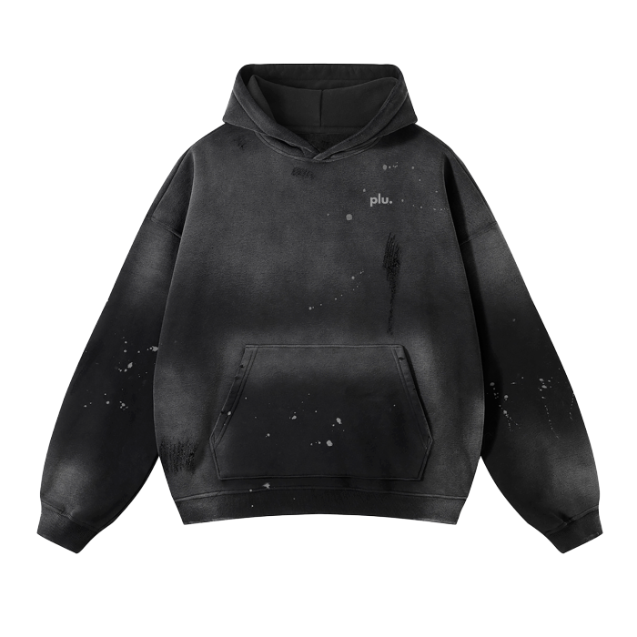 Wash Frayed Hoodie