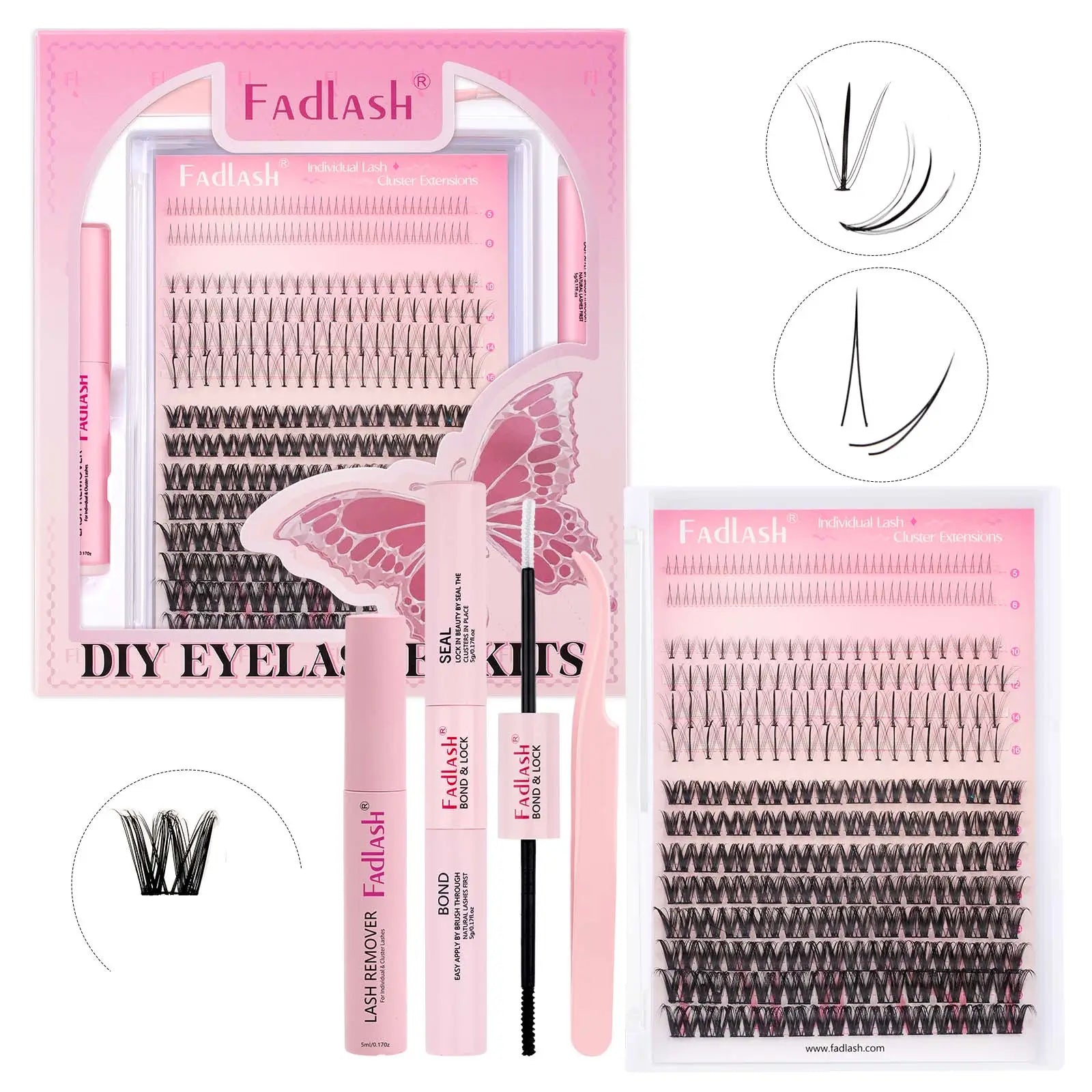 Velvet Gaze Lash Extension at Home with Spikes and Bottom Lashes