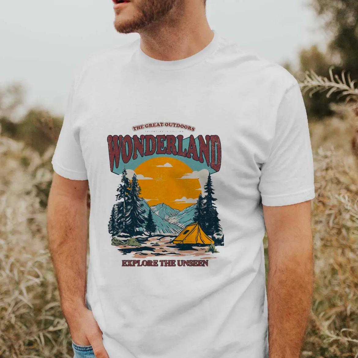 Casual Men's Western Style Camp Life T-Shirt