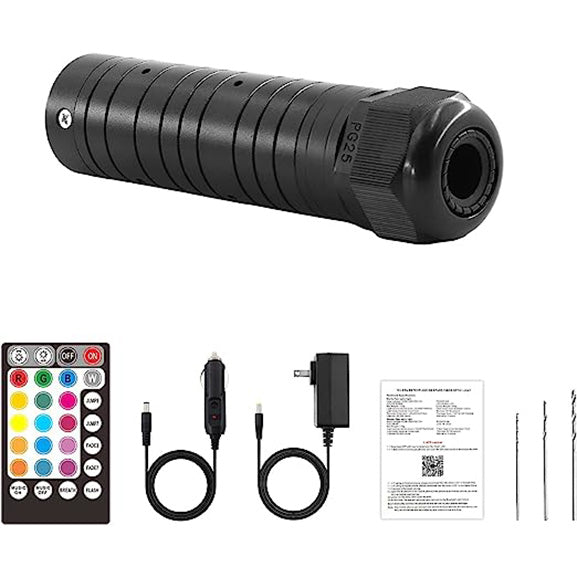 BEESIDY 6W Fiber Optic Light Engine for Starlight Headliner, Bluetooth App/RF Remote Control with Music Mode, Car Plug & Power Adapter, PG Connector & 3 Drill Bits