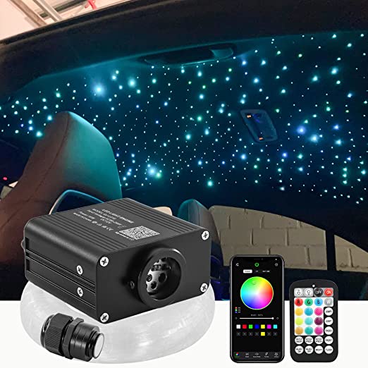 New Upgraded Twinkle RGBW Starlight Headliner Kit for Car/Home Use,Star lights with APP/RF Remote Music Mode