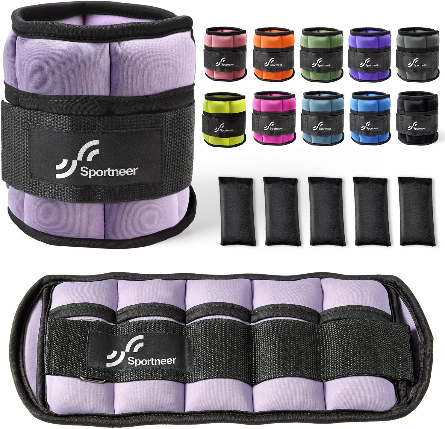 Adjustable Ankle Weights 1 Pair 2 4 6 8 10 Lbs