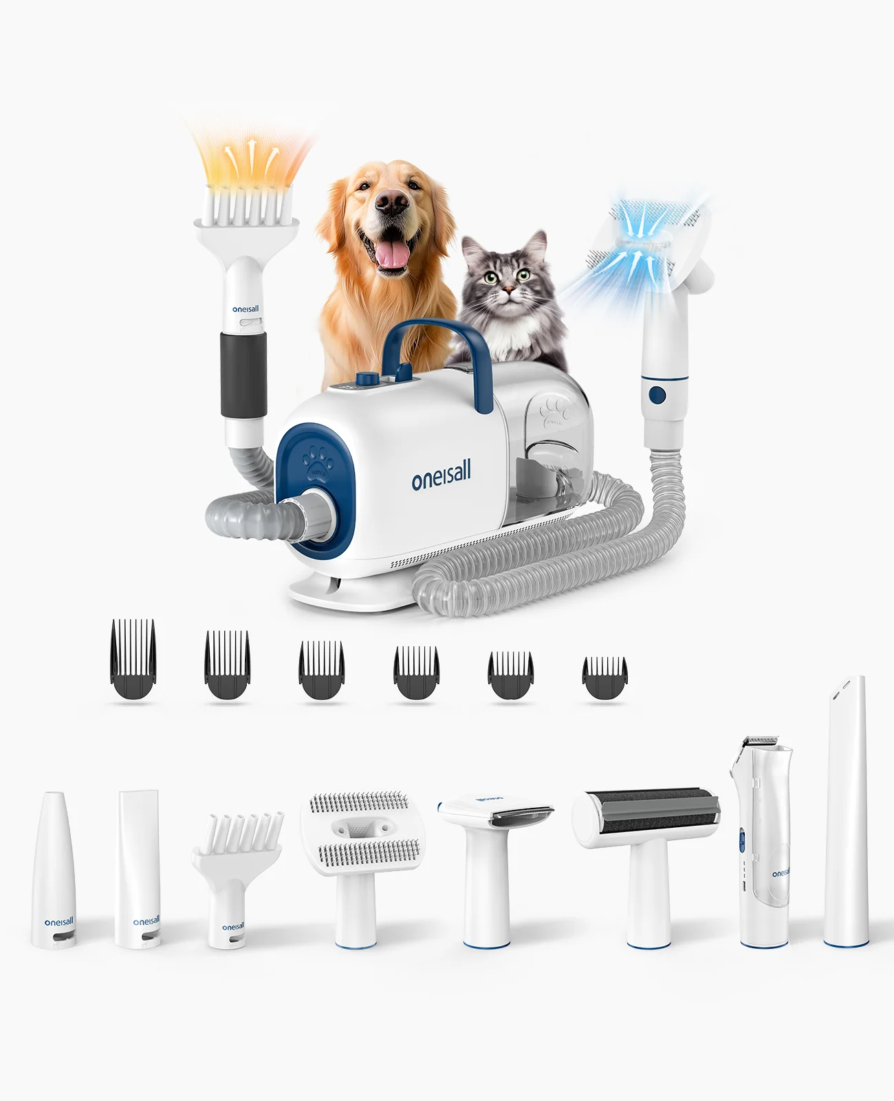 Cozy C1 - Oneisall Dog Grooming Vacuum Kit for Shedding Drying Trimming