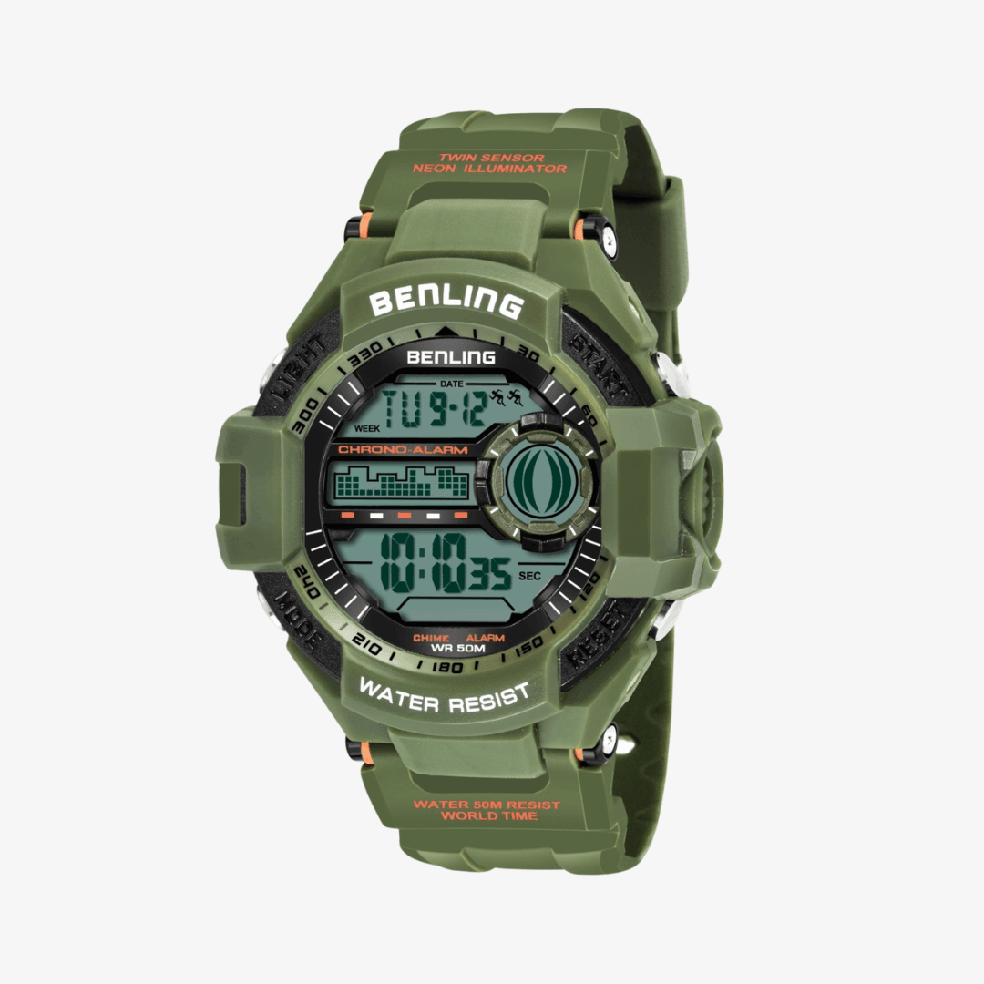 Benling Men's Black Dial Digital Sports Watch BL - 6055