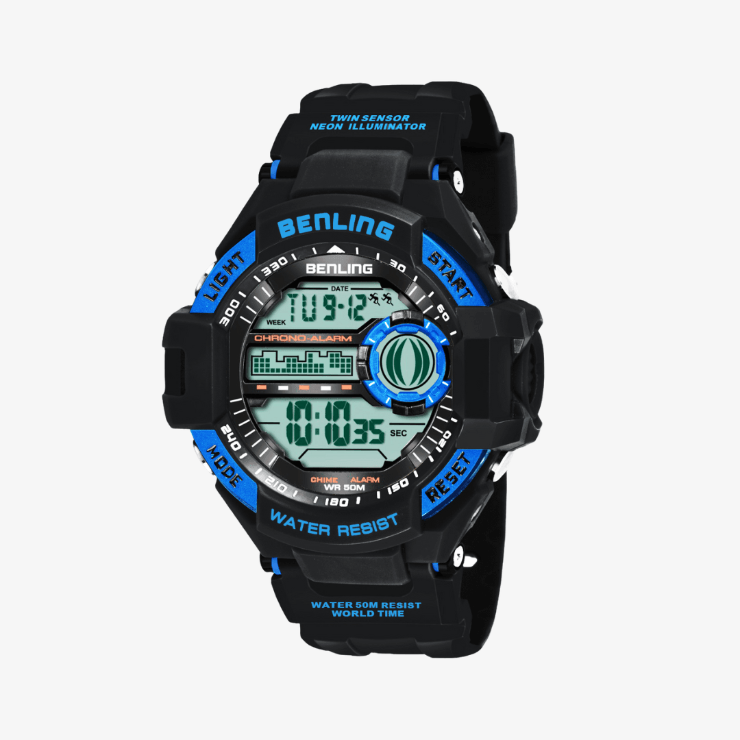 Benling Men's Black Dial Digital Sports Watch BL - 6055