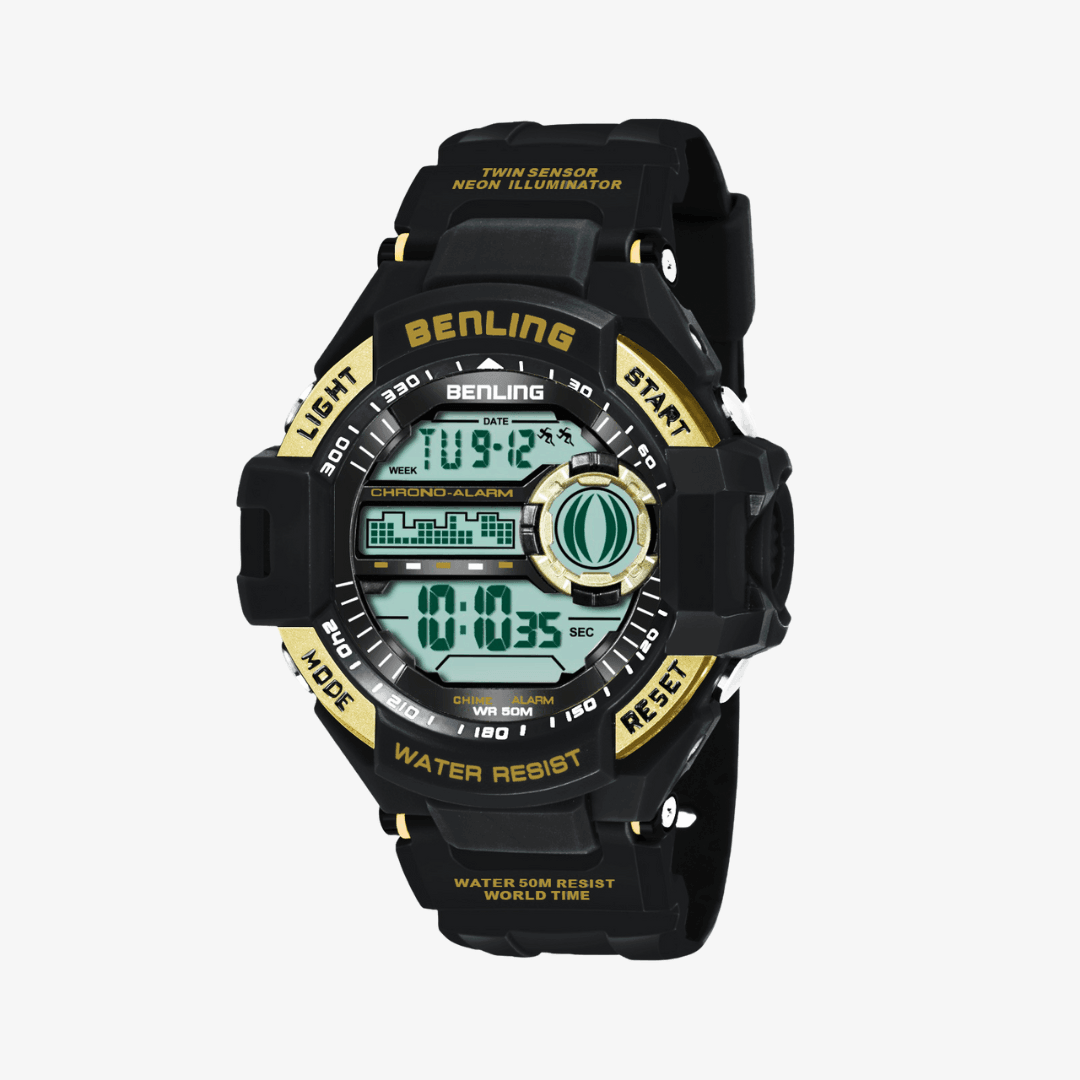 Benling Men's Black Dial Digital Sports Watch BL - 6055