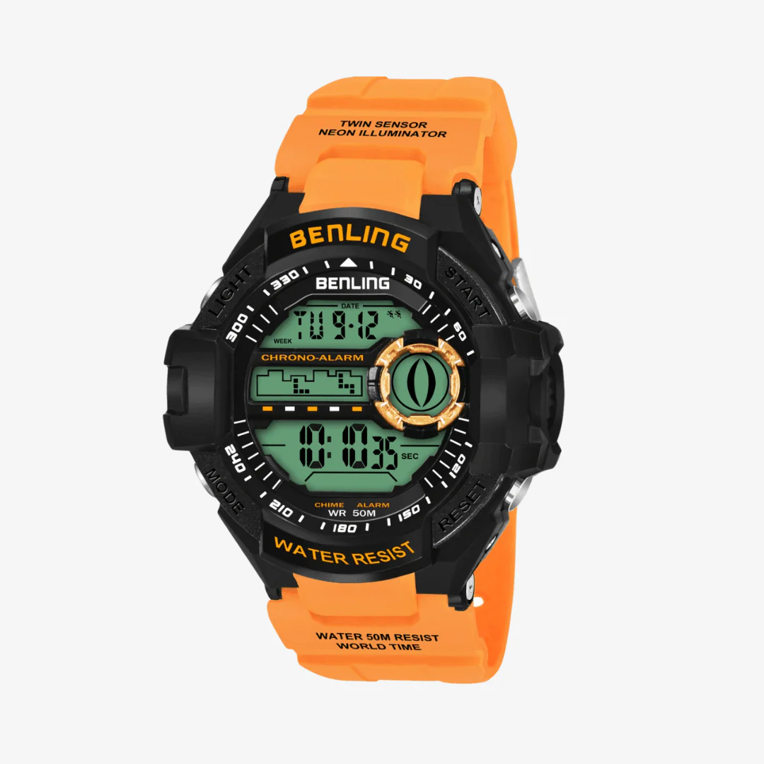 Benling Men's Black Dial Digital Sports Watch BL - 6055