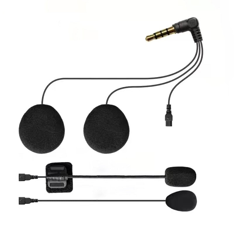 Bluetooth Intercom Accessories with 3.5mm Jack Plug Earphone with Hard Or Soft Mic