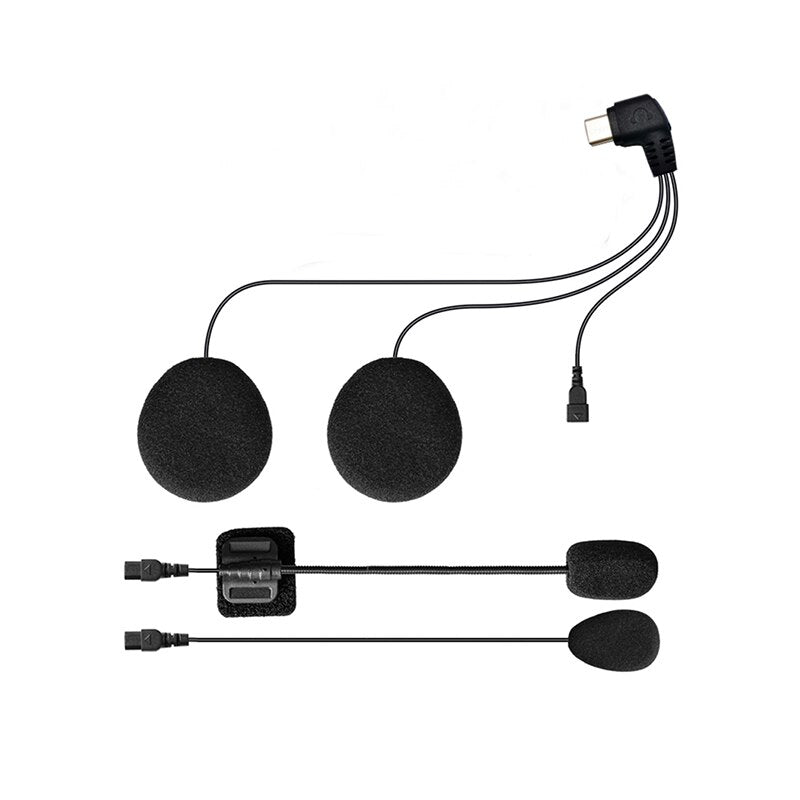 Helmet Intercom Accessory with type-c connector, speaker and microphone