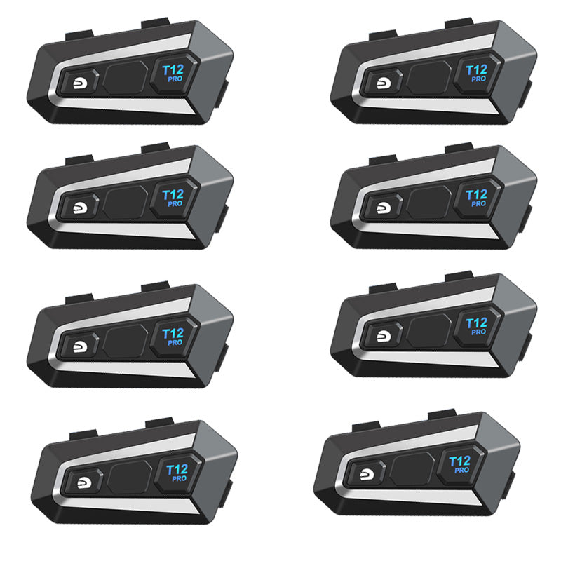 8 sets of T12 Pro Mesh & Bluetooth motorcycle helmet intercom