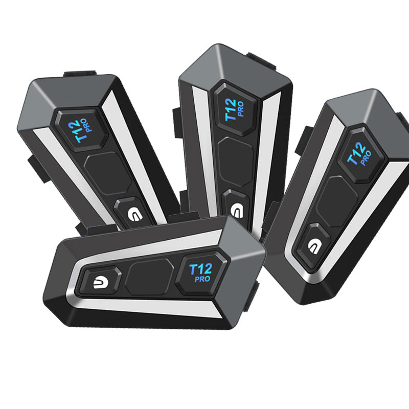 4 sets of T12 Pro Mesh & Bluetooth motorcycle helmet intercom