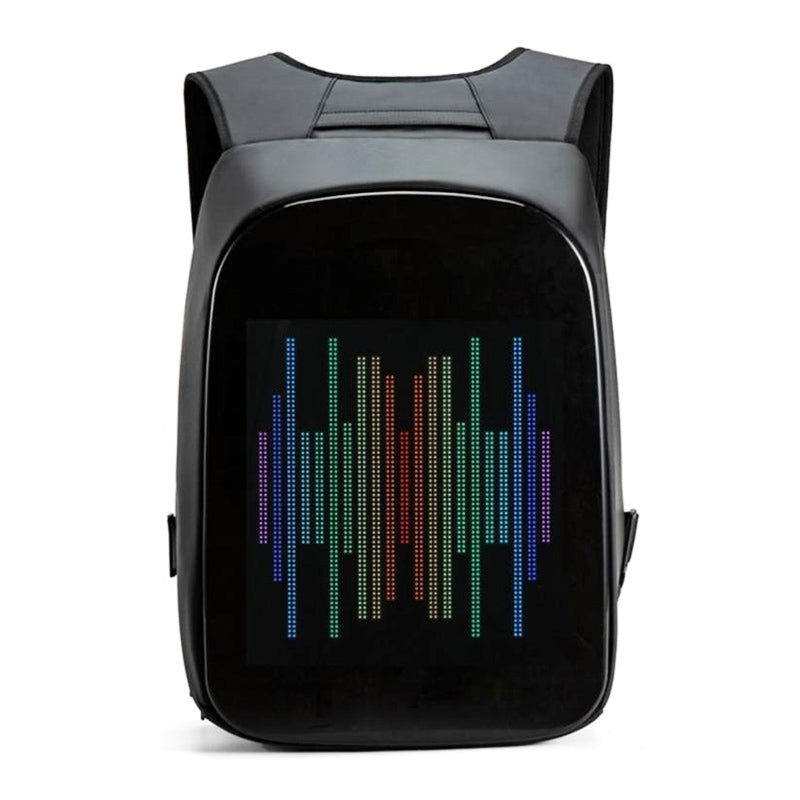 LED backpack-hard shell motorcycle LED backpack with programmable full-color screen