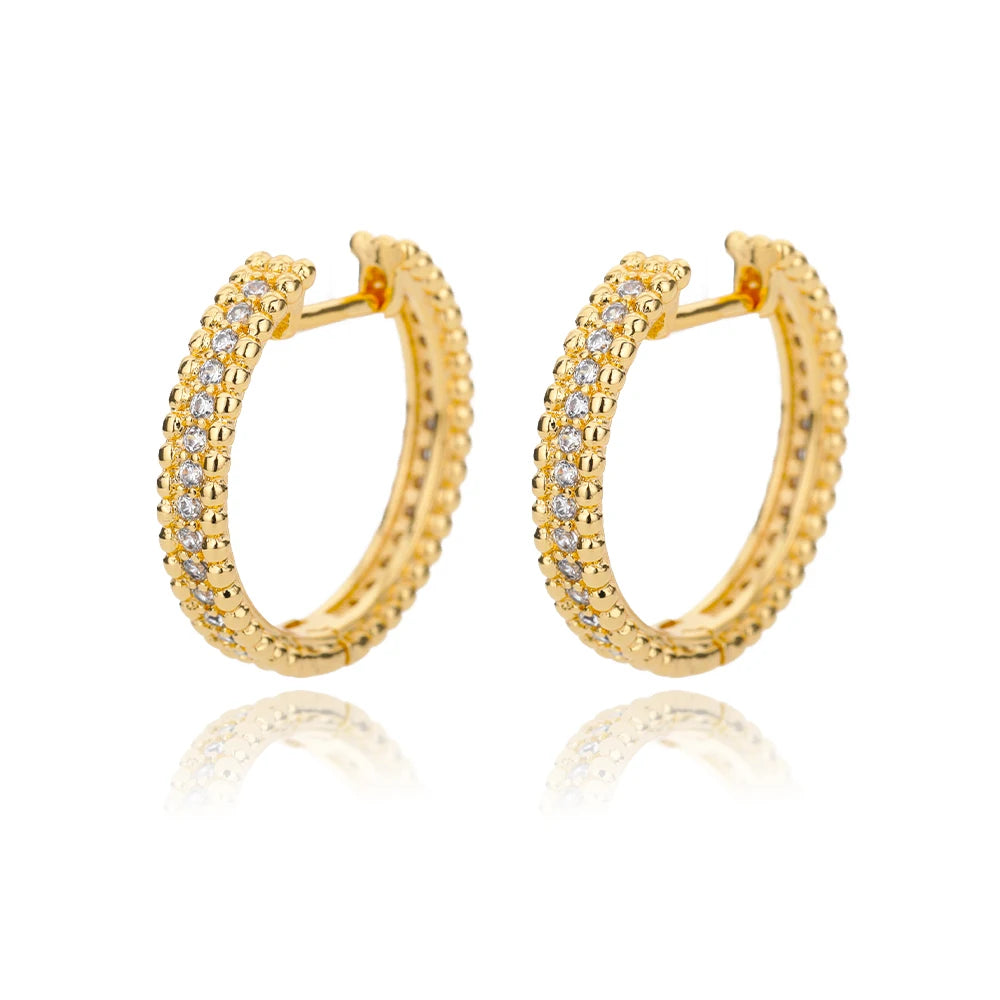 Gold Punk Hoop Earrings