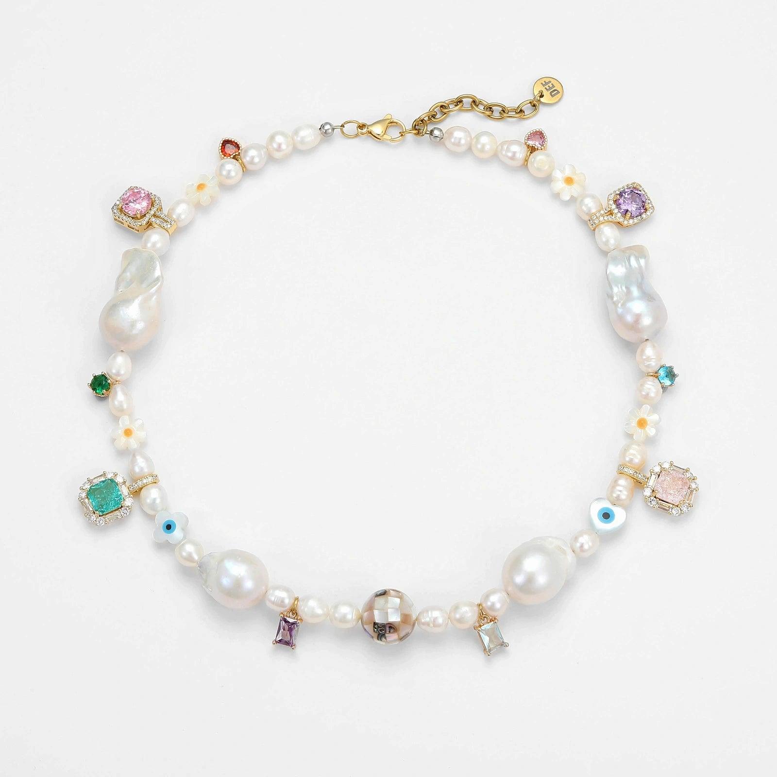 RHYTHM OF THE NIGHT PEARL AND GEM CHOKER