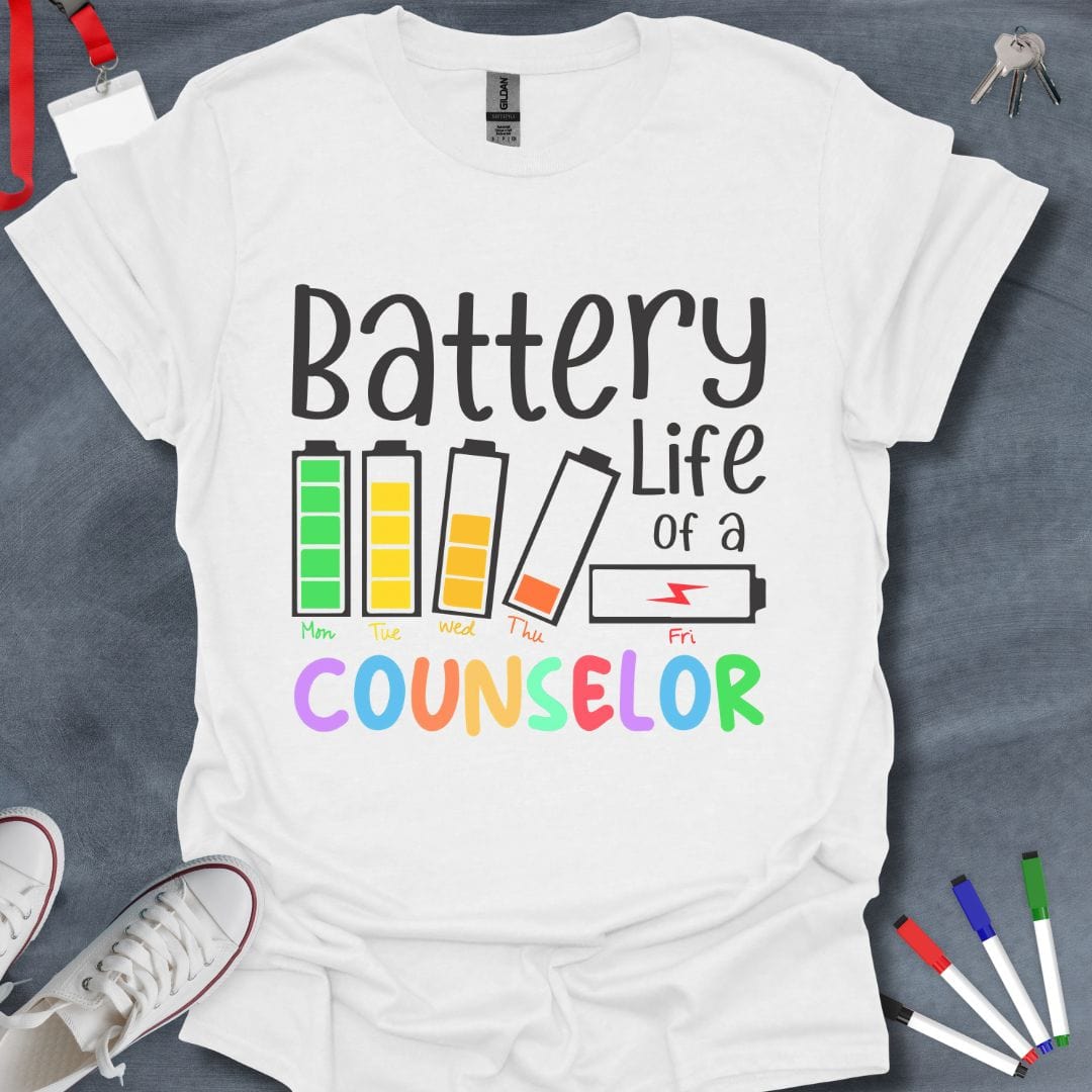 Battery Life of a Counselor T-Shirt