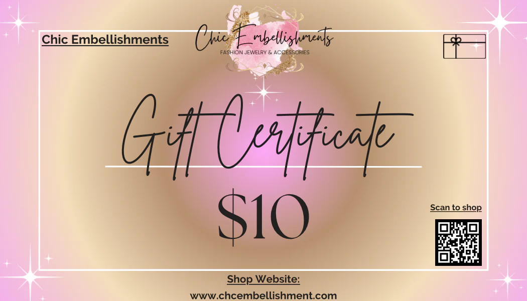 Chic Embellishments Gift Certificates