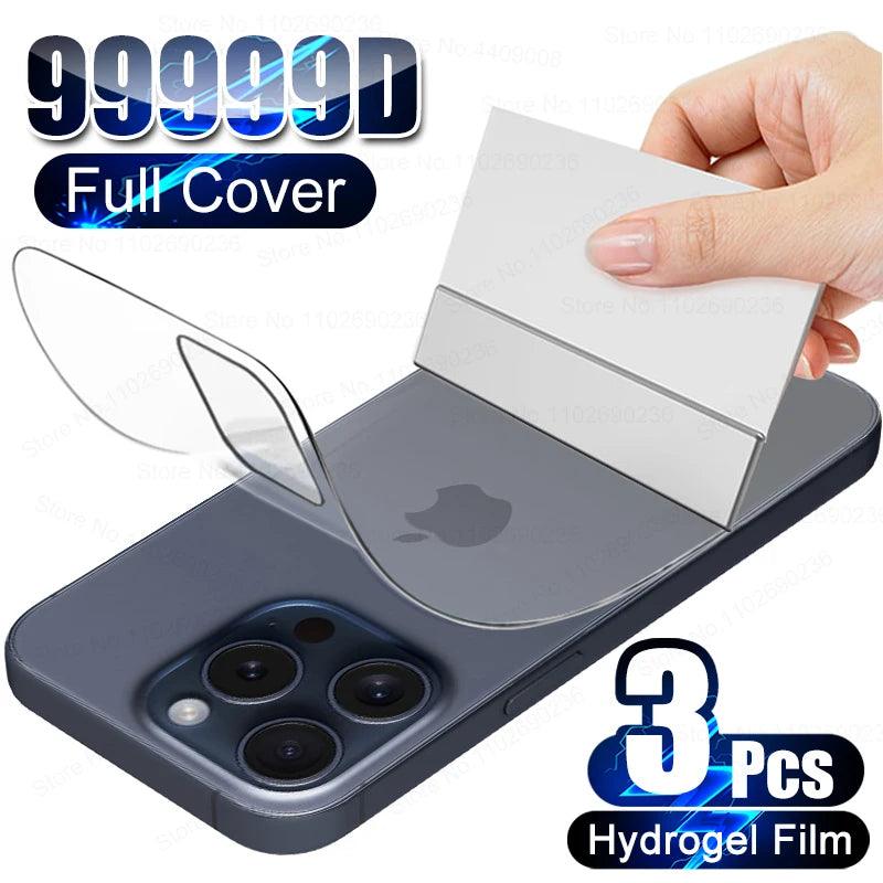 3Pcs Full Cover Back Protector For iPhone 7 to 15 Pro Max