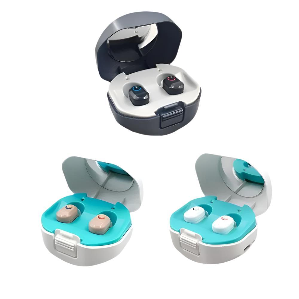 Rechargeable Digital Hearing Aids With Charging Case