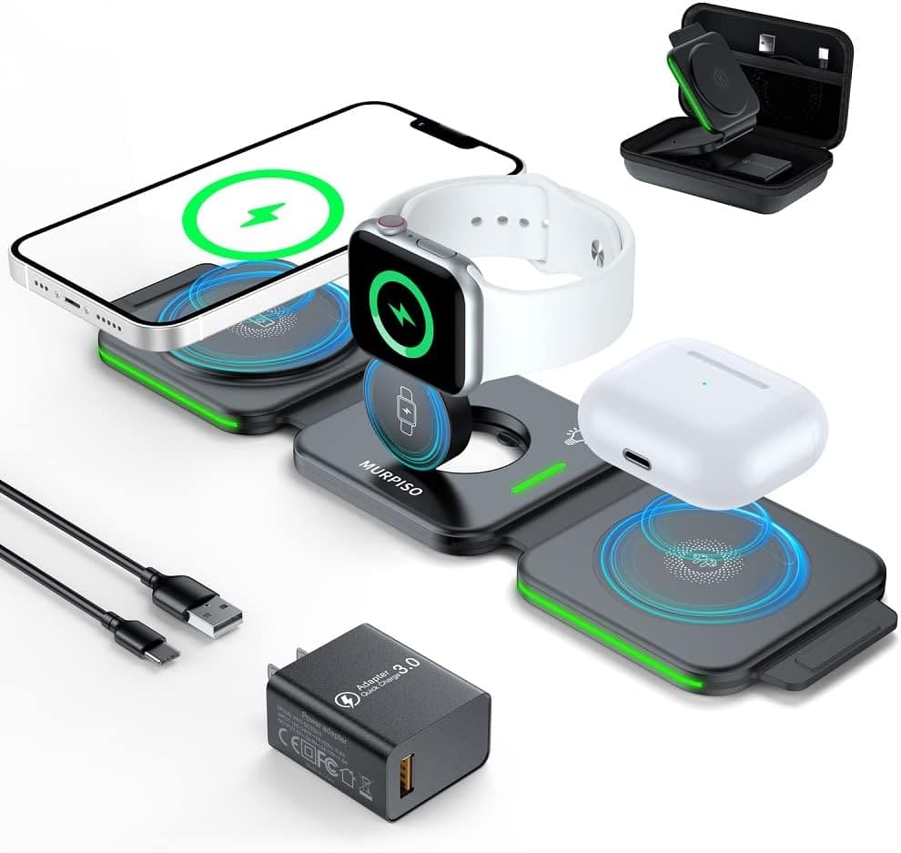 3-in-1 Magnetic Foldable Wireless Charging Station