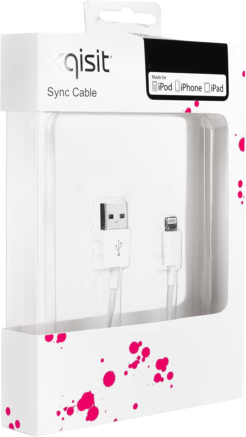 Xqisit Charge and Sync USB/Lightning Adapter - White